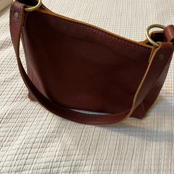 Portland Leather Nutmeg Shoulder Bag - Picture 8 of 11